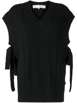 Comme des Garçons TAO cable-knit sleeveless jumper - Black