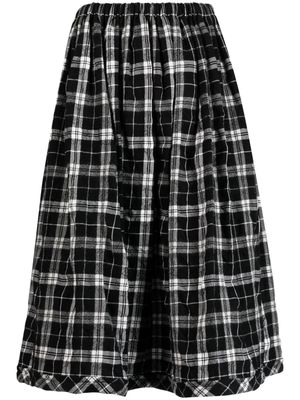 Comme des Garçons TAO check-pattern high-waisted skirt - BLACK