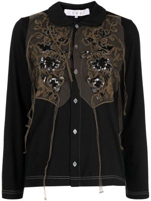 Comme des Garçons TAO embroidered cotton shirt - Black