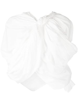 Comme des Garçons TAO gathered-detail cotton top - White