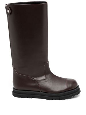Comme des Garçons TAO knee-length leather boots - Brown