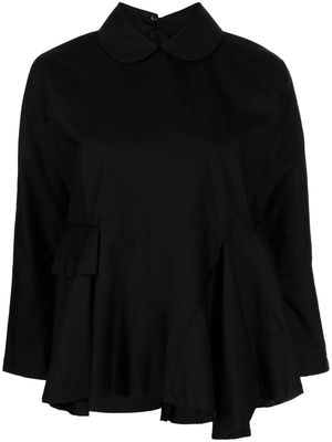 Comme des Garçons TAO ruffled cotton blouse - Black