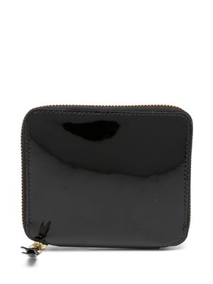 Comme Des Garçons Wallet checkerboard-print patent leather wallet - Black