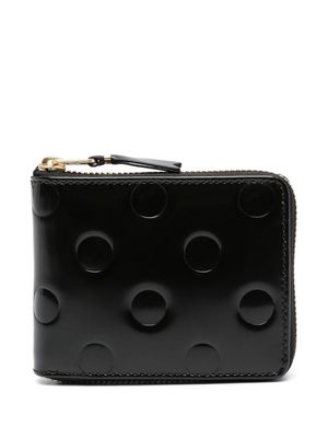 Comme Des Garçons Wallet debossed-detail leather wallet - Black