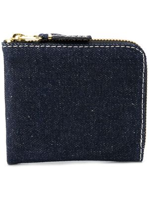 Comme Des Garçons Wallet denim zip wallet - Blue