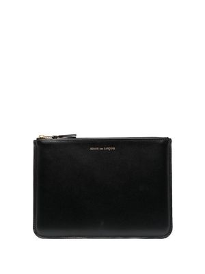 Comme Des Garçons Wallet engraved-logo leather wallet - Black