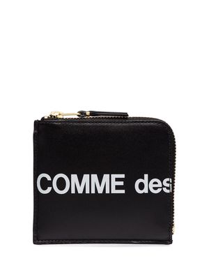 Comme Des Garçons Wallet Huge Logo zip-around wallet - Black