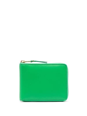 COMME DES GARÇONS WALLET leather zip purse - Green