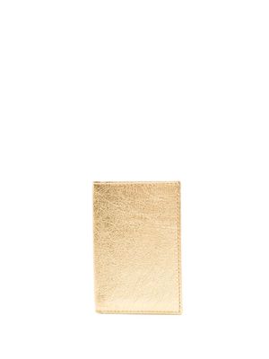 Comme Des Garçons Wallet logo-debossed metallic wallet - Gold