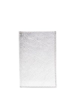 Comme Des Garçons Wallet logo-debossed metallic wallet - Silver