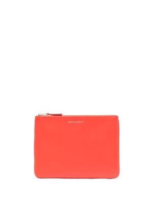Comme Des Garçons Wallet logo-detail zip-up wallet - Orange