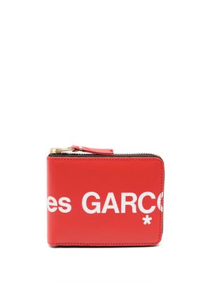 Comme Des Garçons Wallet logo-print leather wallet - Red