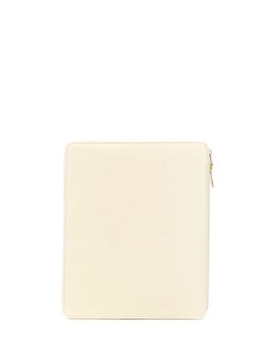 Comme Des Garçons Wallet multi-compartment zipped laptop case - White