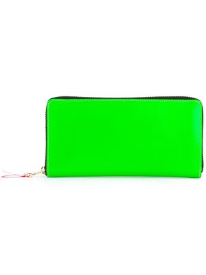 Comme Des Garçons Wallet panel zip wallet - Green