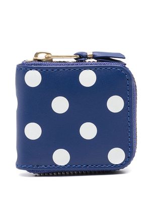 Comme Des Garçons Wallet polka-dot leather wallet - Blue