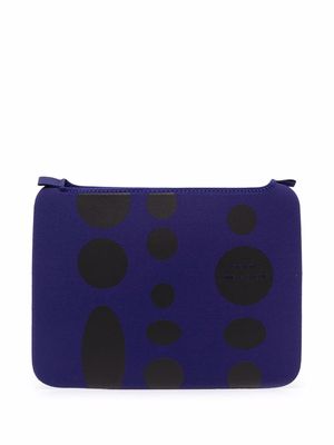 Comme Des Garçons Wallet polka dot-print laptop bag - Blue