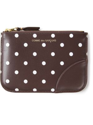 Comme Des Garçons Wallet polka-dot print leather purse - Brown