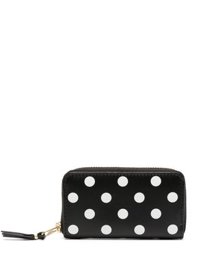 Comme Des Garçons Wallet polka dot-print leather wallet - Black