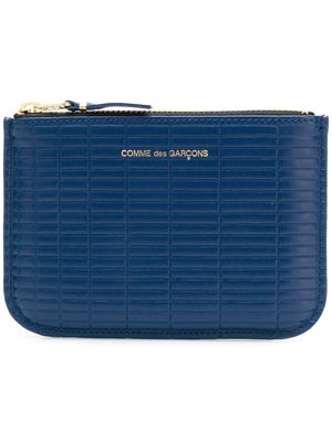 Comme Des Garçons Wallet textured leather purse - Blue