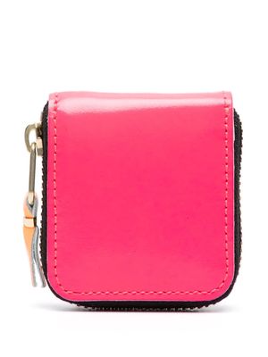 Comme Des Garçons Wallet zip-fastening leather coin purse - Pink