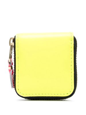 Comme Des Garçons Wallet zip-fastening leather coin purse - Yellow