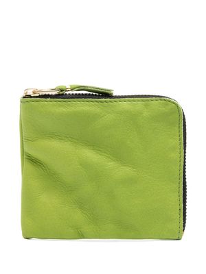 Comme Des Garçons Wallet zip-up leather cardholder - Green