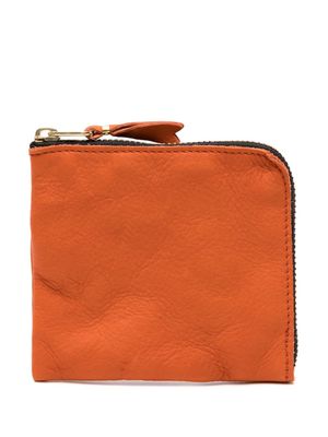 Comme Des Garçons Wallet zip-up leather cardholder - Orange