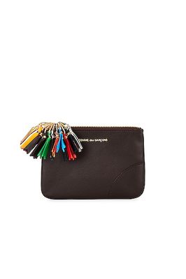 COMME des GARCONS Zipper Pull Wallet in Brown