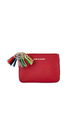 COMME des GARCONS Zipper Pull Wallet in Red