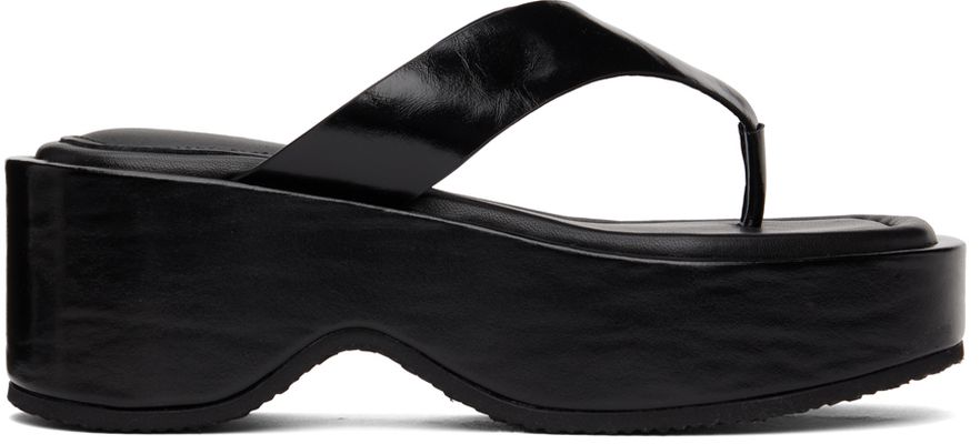 COMME SE-A SSENSE Exclusive Black Joy Sandals