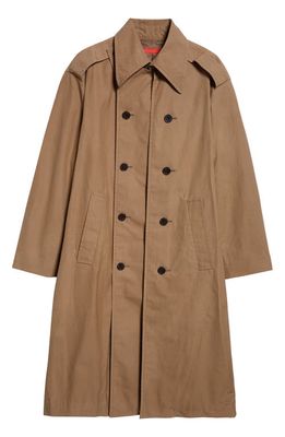 Commission Doubled Cotton Broadcloth Trench Coat in Antelope