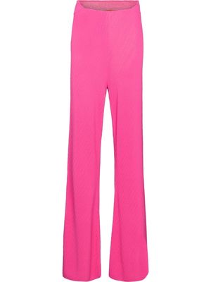 Commission Heather knitted flared trousers - Pink