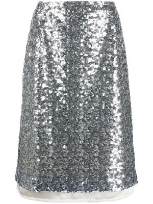 Commission Stella midi skirt - Silver
