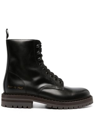 Common Projects - Leather Combat Boots - Black