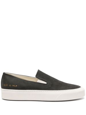 Common Projects logo-lettering slip-on sneakers - Black