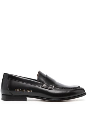Common Projects logo-print leather loafers - Brown