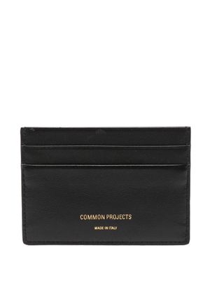 Common Projects logo-stamo leather cardholder - Black