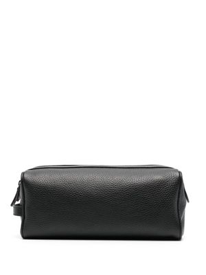 Common Projects logo-stamped leather wash bag - Black