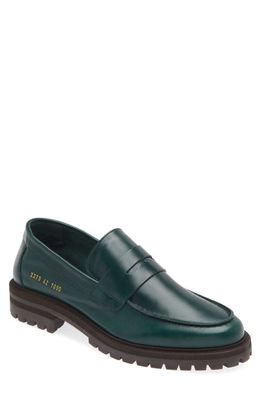 Common Projects Lug Sole Penny Loafer in Green