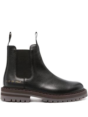 Common Projects serial-number leather Chelsea boots - Black