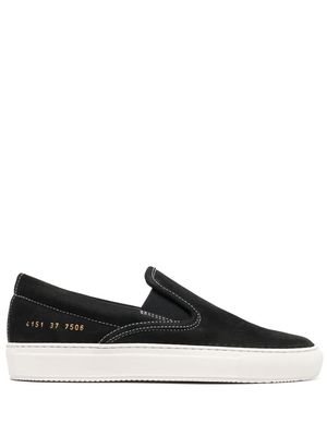 Common Projects Slip On contrast-stitch sneakers - Black