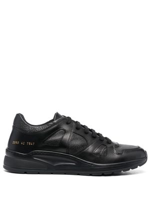 Common Projects Track Technical leather low-top sneakers - Black