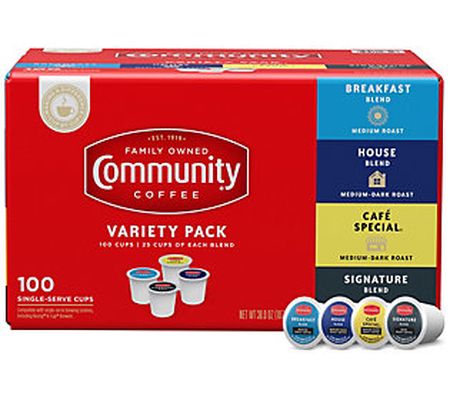 Community Coffee 100-Ct Variety Pack Single Ser ve Cups
