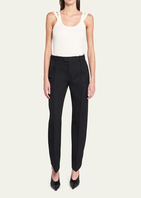 Compact Wool Trousers