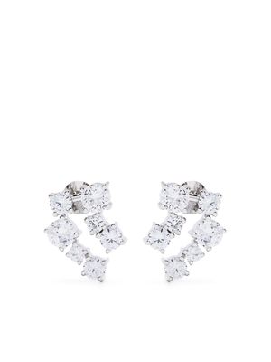 Completedworks crystal polished drop earrings - Silver