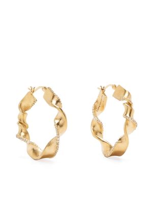 Completedworks Flux gold-plated topaz hoop earrings