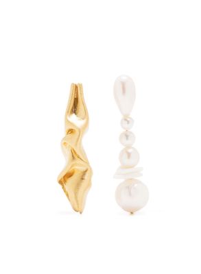 Completedworks "Notsobig" Crumple drop earrings - Gold