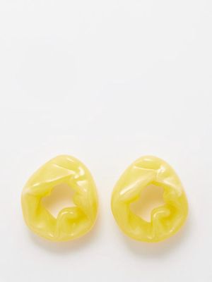 Completedworks - Scrunch Resin & 18kt Gold-vermeil Earrings - Womens - Yellow