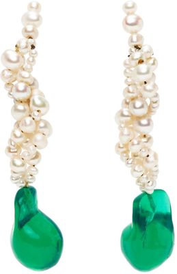 Completedworks White & Green Gotcha Earrings