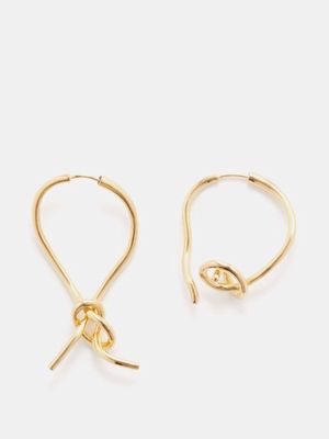 Completedworks - Woven 14kt Gold-plated Mismatched Earrings - Womens - Gold